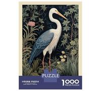 Rompecabezas De 1000 Piezas para Adultos William Morris Stork Floral Botanical Rompecabezas para Adultos Juego Familiar Vacaciones En Casa Matar El Tiempo Desafiante De Completar 70x50cm/1000pcs