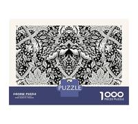 Rompecabezas De 1000 Piezas Para Adultos William Morris Windrush Black & White Rompecabezas Para Adultos Juguete Decoración De Pared Pero Diversión Y Humorística Diversión En El Hogar, 38x26cm/1000pcs