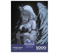 Rompecabezas De 1000 Piezas para Adultos Winged Anime Girl with Horns Rompecabezas para Adultos Juego De Ingenio Pero Divertido Y Humorístico 52x38cm/1000pcs
