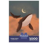 Rompecabezas De 1000 Piezas para Adultos Winged Rabbit in Space Cartoon Rompecabezas para Adultos Juegos De Relajación Desafío Difícil Ayuda A Ejercitar El Cerebro 52x38cm/1000pcs