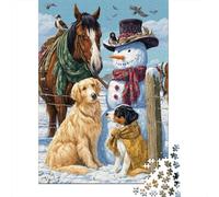 Rompecabezas De 1000 Piezas para Adultos Winter Farm Scene Rompecabezas para Adultos Juegos Familiares Que Mejoran La Memoria Interacción Entre Padres E Hijos 70x50cm/1000pcs