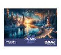 Rompecabezas De 1000 Piezas para Adultos Winter Wonderland Scene Rompecabezas para Adolescentes Juguetes De Bricolaje Desafío Difícil Juego Desafiante Regalos 70x50cm/1000pcs