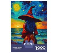 Rompecabezas De 1000 Piezas para Adultos Witch at The Beach Rompecabezas Juegos Familiares Difícil Difícil Cumpleaños Y Navidad 38x26cm/1000pcs