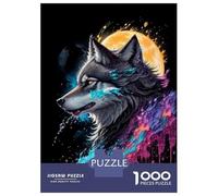 Rompecabezas De 1000 Piezas para Adultos Wolf Art Print - Fantasy Wolf Wall Decor Rompecabezas para Adultos: Un Juego Práctico, Divertido Y Un Desafío Educativo con Humor 70x50cm/1000pcs