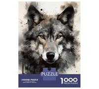 Rompecabezas De 1000 Piezas para Adultos Wolf Beauty Watercolor Rompecabezas para Adultos Juegos Familiares Desafío Difícil para Cumpleaños, Navidad 38x26cm/1000pcs