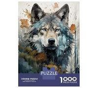Rompecabezas De 1000 Piezas para Adultos Wolf Blue Eyes Rompecabezas para Adultos Juego Práctico Vacaciones En Casa Matar El Tiempo Actividades Divertidas En Casa 38x26cm/1000pcs