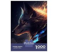 Rompecabezas De 1000 Piezas para Adultos Wolf Face Anime Animal Rompecabezas para Adultos Juego Práctico Decoración De Pared Regalos para Amigos Y Familiares 52x38cm/1000pcs