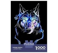 Rompecabezas De 1000 Piezas para Adultos Wolf Fractal Rompecabezas para Adultos Juego Familiar Vacaciones En Casa Matar El Tiempo Difícil Y Desafiante 38x26cm/1000pcs