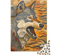 Rompecabezas De 1000 Piezas para Adultos Wolf Head Art Print-2 Rompecabezas para Adultos Juegos Familiares Decoración del Hogar Desafío Educativo 70x50cm/1000pcs