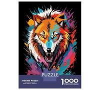 Rompecabezas De 1000 Piezas para Adultos Wolf Head Graffiti Style Rompecabezas para Adultos Juegos Relajantes Análisis Y Lógica Oferta como Regalos para Toda La Familia 52x38cm/1000pcs
