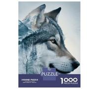 Rompecabezas De 1000 Piezas para Adultos Wolf Husky Dog Rompecabezas Juego Familiar para La Diversión Familiar Oferta como Regalo para Toda La Familia 52x38cm/1000pcs
