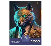 Rompecabezas De 1000 Piezas para Adultos Wolf Manager In Suit Rompecabezas para Adultos Juegos De Relajación Regalos para Mujeres Desafío Educativo 70x50cm/1000pcs