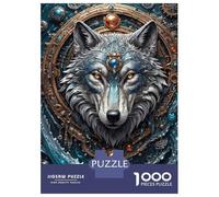 Rompecabezas De 1000 Piezas para Adultos Wolf Metal Waves Rompecabezas para Adultos Juegos De Relajación para La Diversión Familiar Interacción Entre Padres E Hijos 52x38cm/1000pcs