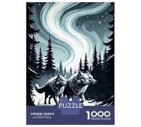 Rompecabezas De 1000 Piezas para Adultos Wolves Winter Forest Landscape Rompecabezas para Adultos Juegos Divertidos Análisis Y Lógica Oferta como Regalos para Toda La Familia 70x50cm/1000pcs