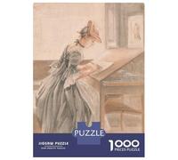 Rompecabezas De 1000 Piezas para Adultos Woman Drawing at Desk Rompecabezas para Adultos Juegos Divertidos Pero Divertidos Y Humorísticos Desafiantes De Completar 70x50cm/1000pcs