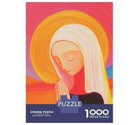 Rompecabezas De 1000 Piezas para Adultos Woman Praying in Light Rompecabezas para Adultos Juegos De Relajación Regalos para Mujeres Cumpleaños Y Navidad 38x26cm/1000pcs