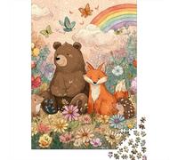Rompecabezas De 1000 Piezas para Adultos Woodland Friends Garden Rompecabezas para Adolescentes Juguetes De Bricolaje Desafío Difícil Juego Desafiante Regalos 70x50cm/1000pcs