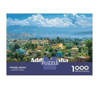Rompecabezas De 1000 Piezas para Adultos Y Adolescentes Addis Ababa Cityscape Rompecabezas para Adultos Juegos Relajantes Mejora La Memoria Regalos De Cumpleaños Y Únicos 52x38cm/1000pcs