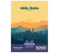 Rompecabezas De 1000 Piezas para Adultos Y Adolescentes Addis Ababa Skyline Rompecabezas para Adultos Juegos Familiares Decoración De Pared Difícil Y Desafiante 52x38cm/1000pcs