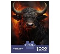 Rompecabezas De 1000 Piezas para Adultos Y Adolescentes Angry Bull Rompecabezas para Adultos Juegos Familiares Análisis Y Lógica Regalos De Cumpleaños Y Únicos 38x26cm/1000pcs