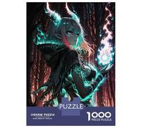 Rompecabezas De 1000 Piezas para Adultos Y Adolescentes Anime Demon Girl with Fire Rompecabezas para Adultos Juegos Familiares Análisis Y Lógica Regalos De Cumpleaños Y Únicos 52x38cm/1000pcs
