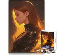 Rompecabezas de 1000 Piezas para Adultos y Adolescentes, Anime Fire Queen, Juegos educativos, análisis y lógica, Obra de Arte, Regalo, tamaño 38x26cm