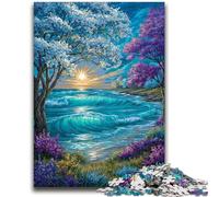 Rompecabezas de 1000 Piezas para Adultos y Adolescentes, árboles Junto al océano, para Mayores de 14 años, Juegos Familiares, Juegos de Navidad, Regalos para Mujeres, 50x75cm
