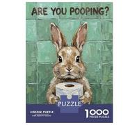 Rompecabezas De 1000 Piezas para Adultos Y Adolescentes Are You Pooping Rabbit Painting Rompecabezas Juego De Ingenio Difícil Regalos De Cumpleaños Y Únicos 70x50cm/1000pcs