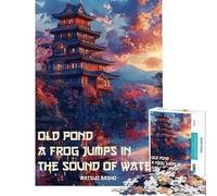 Rompecabezas de 1000 Piezas para Adultos y Adolescentes Arte Mural con haikus japoneses Juegos Divertidos desafío difícil Regalos de cumpleaños y únicos (tamaño 38x52cm)