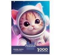 Rompecabezas De 1000 Piezas para Adultos Y Adolescentes Astronaut Baby Red Kitten Rompecabezas para Adultos Juego Práctico Una Obra De Arte Difícil Y Desafiante 52x38cm/1000pcs