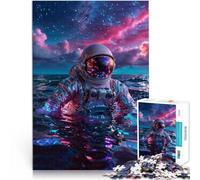 Rompecabezas de 1000 Piezas para Adultos y Adolescentes “Astronauta en el Mar Cósmico” ，para Mayores de 14 años Corte de precisión Regalos difíciles y difíciles para Mujeres y Hombres。