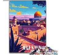 Rompecabezas de 1000 Piezas para Adultos y Adolescentes: Atardecer en Jerusalén Juego desafiante Juguetes Oferta como Regalo para Toda la Familia para Mayores de 14 años (26x38cm) 1000 Piezas