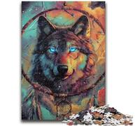 Rompecabezas de 1000 Piezas para Adultos y Adolescentes: Atrapa a un Lobo con Red, Juguete Educativo para aliviar el estrés, (75x50cm)