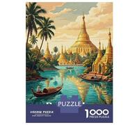 Rompecabezas De 1000 Piezas para Adultos Y Adolescentes Bago Lake, Myanmar Travel Rompecabezas para Adultos Juegos Familiares Decoración De Pared Difícil Y Desafiante 70x50cm/1000pcs