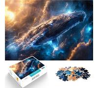 Rompecabezas de 1000 Piezas para Adultos y Adolescentes Ballena Espacial Hecho de Madera Apto para Mayores de 14 años. Juguete Educativo de descompresión Intelectual Regalos de cumpleaños