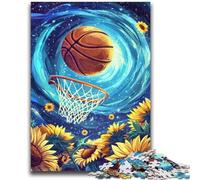 Rompecabezas de 1000 Piezas para Adultos y Adolescentes, Baloncesto, Tiro, diversión Familiar con póster a Juego y Hoja de Trivia para Mayores de 14 años, 26x38cm
