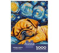 Rompecabezas De 1000 Piezas para Adultos Y Adolescentes Beagle Puppy Starry Night Rompecabezas para Adultos Juego Práctico Una Obra De Arte Difícil Y Desafiante 70x50cm/1000pcs