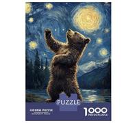 Rompecabezas De 1000 Piezas para Adultos Y Adolescentes Bear Gazing at Stars Rompecabezas Juego De Ingenio Difícil Regalos De Cumpleaños Y Únicos 52x38cm/1000pcs