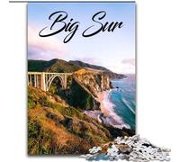 Rompecabezas de 1000 Piezas para Adultos y Adolescentes Big Sur Ayuda a ejercitar el Cerebro Juguetes adictivos para Cultivar la Paciencia Decoración (50x75cm) 1000 Piezas