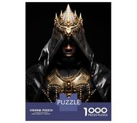 Rompecabezas De 1000 Piezas para Adultos Y Adolescentes Black and Gold Hooded King Rompecabezas para Adultos Juegos Familiares Análisis Y Lógica Regalos De Cumpleaños Y Únicos 70x50cm/1000pcs
