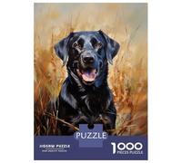 Rompecabezas De 1000 Piezas para Adultos Y Adolescentes Black Labrador Retrieve Rompecabezas para Adultos Juegos Relajantes Arte De Pared Difícil Y Desafiante 70x50cm/1000pcs