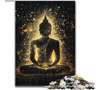 Rompecabezas de 1000 Piezas para Adultos y Adolescentes, Buda Dorado, Juguetes educativos, Juegos antiestrés, decoración única para el hogar y Regalos (tamaño 50x75cm)
