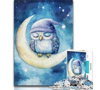 Rompecabezas de 1000 Piezas para Adultos y Adolescentes, búho durmiendo, Juego Familiar para aliviar el estrés, desafío difícil, Regalos para Amigos y Familiares para Mayores de 14 años, 38x26cm