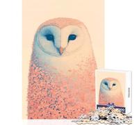 Rompecabezas de 1000 Piezas para Adultos y Adolescentes búho en Flor Juguetes de Bricolaje Regalos de Amigo Secreto Juego Educativo interacción Entre Padres e Hijos tamaño 38x26cm