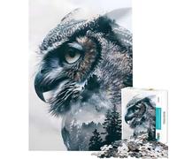 Rompecabezas de 1000 Piezas para Adultos y Adolescentes Búho Observador Silencioso Rompecabezas de 1000 Piezas para armar Juego desafiante de análisis y lógica Regalos (38x26cm)