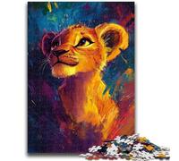 Rompecabezas de 1000 Piezas para Adultos y Adolescentes Cachorro de león Juego desafiante y Familiar Una Obra de Arte para niños de 14 años 26x38cm