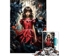 Rompecabezas de 1000 Piezas para Adultos y Adolescentes Caperucita Roja Rompecabezas para Adultos Juegos Divertidos Carrera de Velocidad Manual (tamaño 38x26cm)