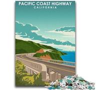 Rompecabezas de 1000 Piezas para Adultos y Adolescentes: Carretera de la Costa del Pacífico Juego desafiante y Educativo para Toda la Familia, Ideal para cumpleaños y Navidad (tamaño 50x75cm)