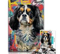 Rompecabezas de 1000 Piezas para Adultos y Adolescentes, Cavalier King Charles Spaniel, Juguete Educativo, Ideas de Regalo para niños de 14 años 38x26cm