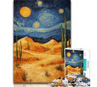 Rompecabezas de 1000 Piezas para Adultos y Adolescentes, Cielo Nocturno del Desierto, Ayuda a ejercitar el Cerebro, Juguetes adictivos para Cultivar la Paciencia, decoración, 38x26cm